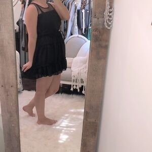 Pinky size medium tiered ruffle cocktail dress